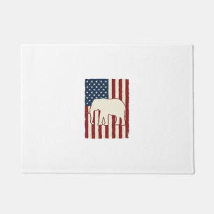 Felpudo Bandera de elefante patriótico diseño vectorial vi