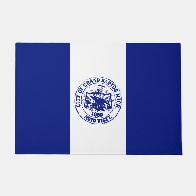 Felpudo Bandera de Grand Rapids (Michigan City) (Anverso)