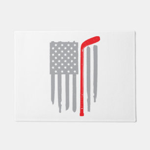 Felpudo Bandera de hockey estadounidense