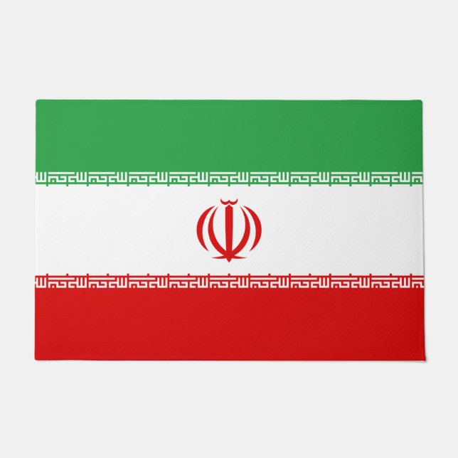 Felpudo Bandera de Irán (Irán) (Persa) (Anverso)