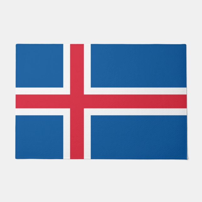 Felpudo Bandera de Islandia (Anverso)