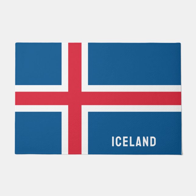 Felpudo Bandera de Islandia (Anverso)