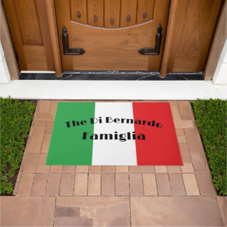 Felpudo Bandera de Italia Bella Italia Bienvenida Mat