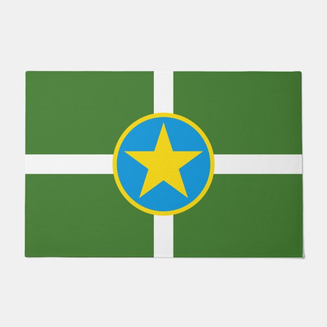 Felpudo Bandera de Jackson (Misisipi) (Anverso)