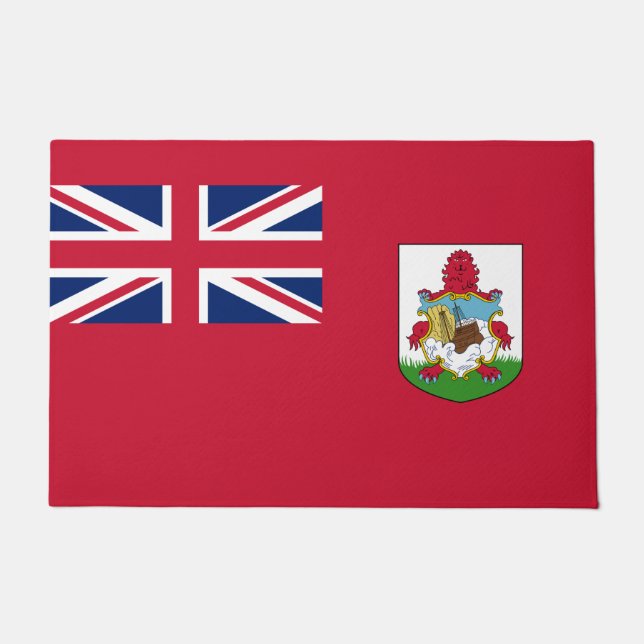Felpudo Bandera de las Bermudas (Bermudas) (Islas del Cari (Anverso)