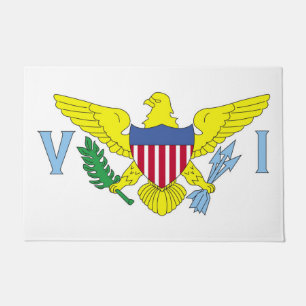 Felpudo Bandera de las Islas Vírgenes de los Estados Unid