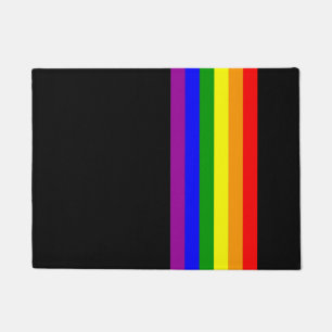 Felpudo Bandera de LGBT en negro