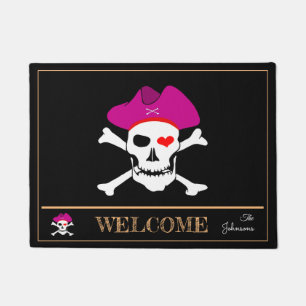 Felpudo Bandera de los Piratas y Capitán Grace, esteras d