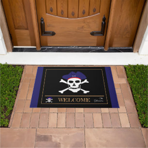 Felpudo Bandera de los Piratas y Capitán Jack, esteras de 