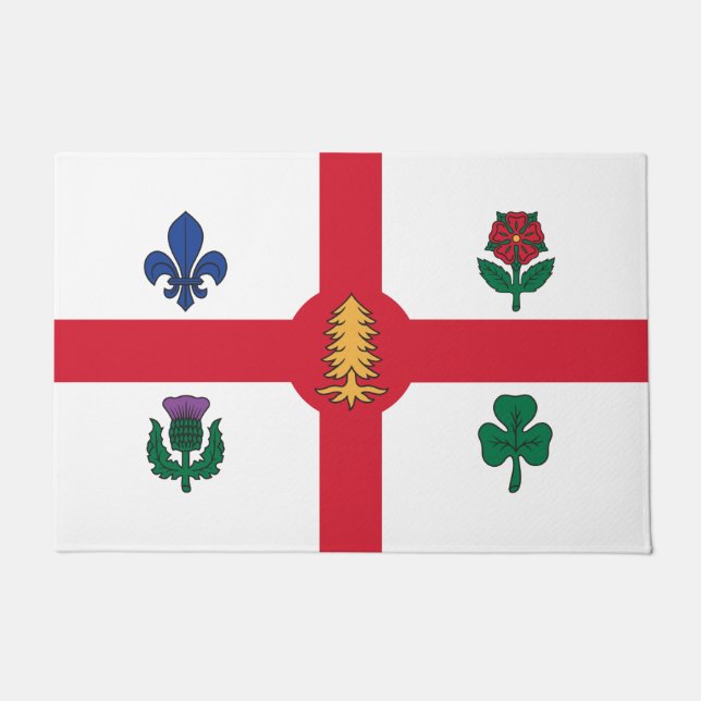 Felpudo Bandera de Montreal (Quebec, Canadá) (Anverso)