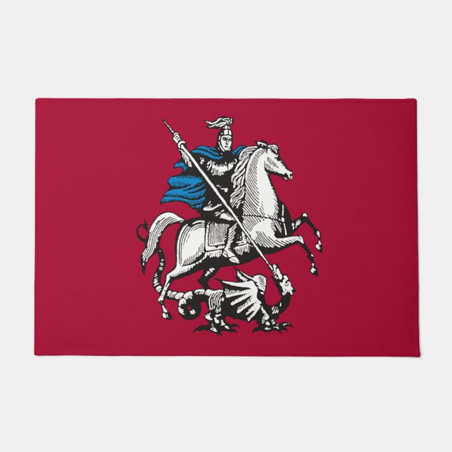 Felpudo Bandera de Moscú (Capital de Rusia) (Anverso)