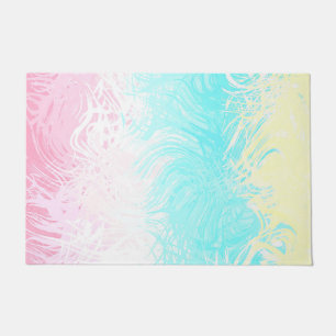 Felpudo Bandera de orgullo abstracto boho swirly groovy Ge