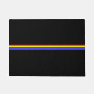 Felpudo Bandera de orgullo arco iris personalizado bienven