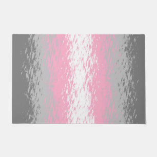 Felpudo Bandera de orgullo demichica abstracta granulada r