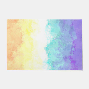 Felpudo Bandera de Orgullo Genderfaun Abstracta Bohemia co
