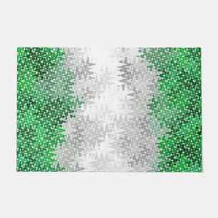 Felpudo Bandera de orgullo grisromántico abstracto ondulad