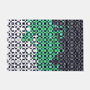 Felpudo Bandera de orgullo Neutrois abstracta pixelada tri