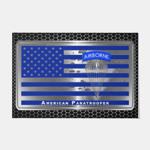 Felpudo Bandera de paracaidistas estadounidenses de diseño