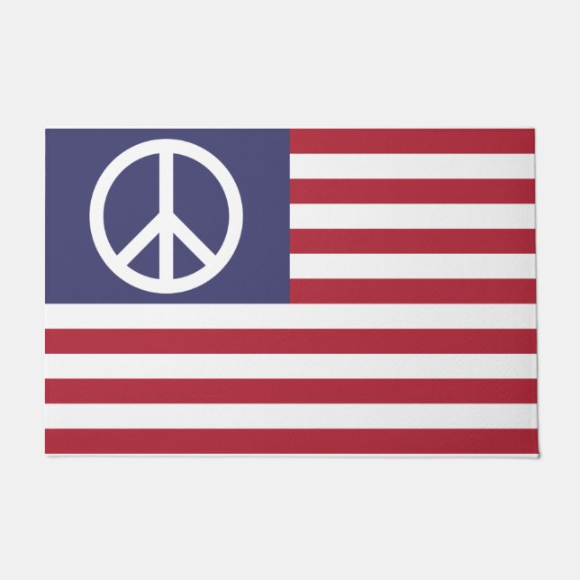 Felpudo Bandera de Paz de Estados Unidos (Anverso)