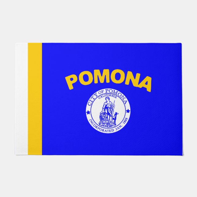 Felpudo Bandera de Pomona (California) (Anverso)