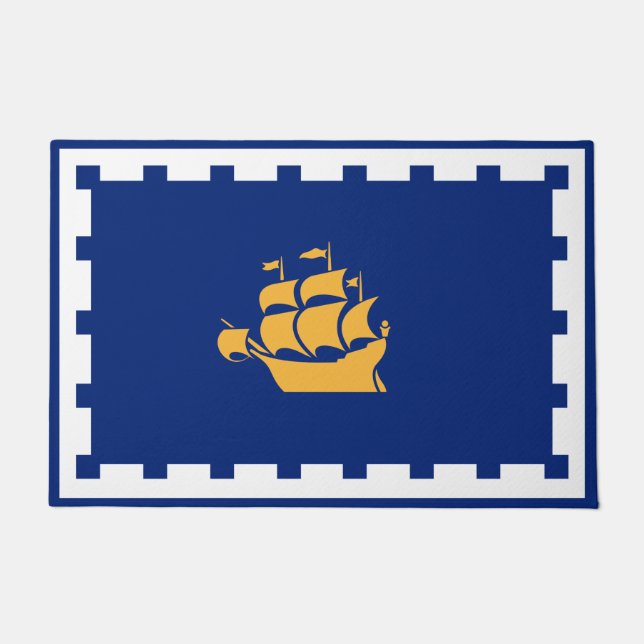 Felpudo Bandera de Quebec (Quebec, Canadá) (Anverso)