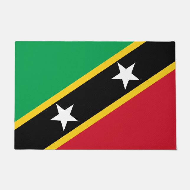 Felpudo Bandera de Saint Kitts y Nevis (Caribe) (Anverso)