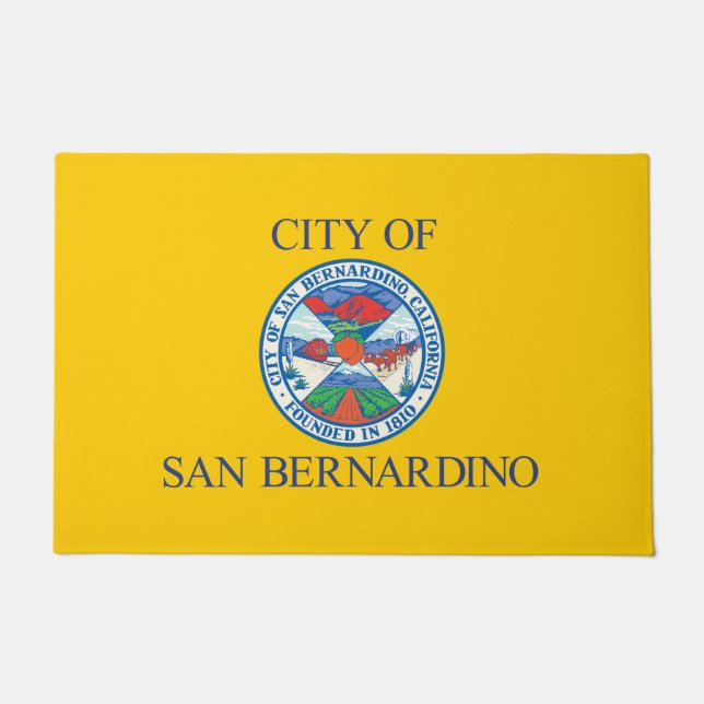 Felpudo Bandera de San Bernardino (California) (Anverso)