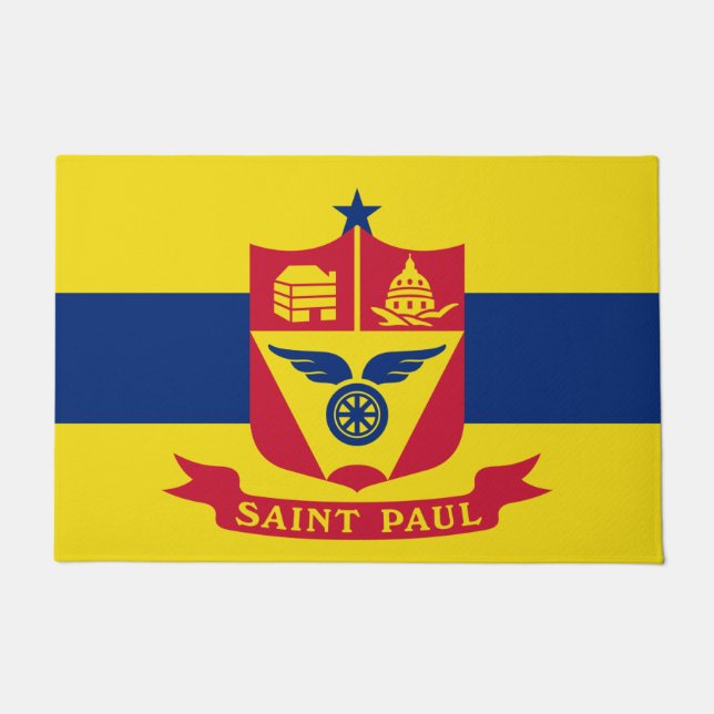 Felpudo Bandera de San Pablo (Minnesota) (Anverso)