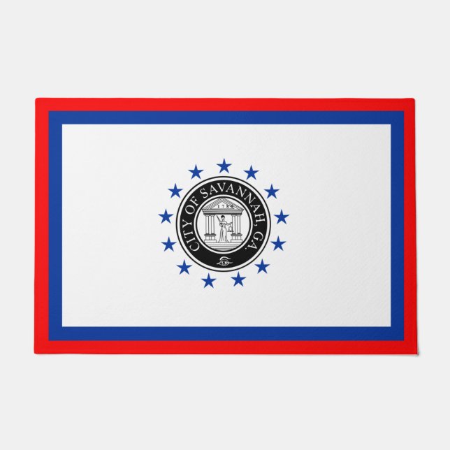 Felpudo Bandera de Savannah (Georgia) (Anverso)