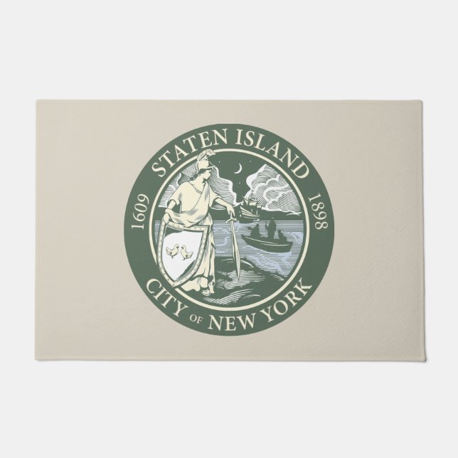 Felpudo Bandera de Staten Island (municipio de Nueva York) (Anverso)