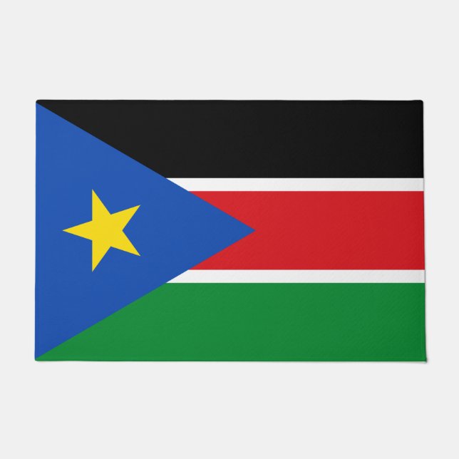 Felpudo Bandera de Sudán del Sur (África) (Anverso)