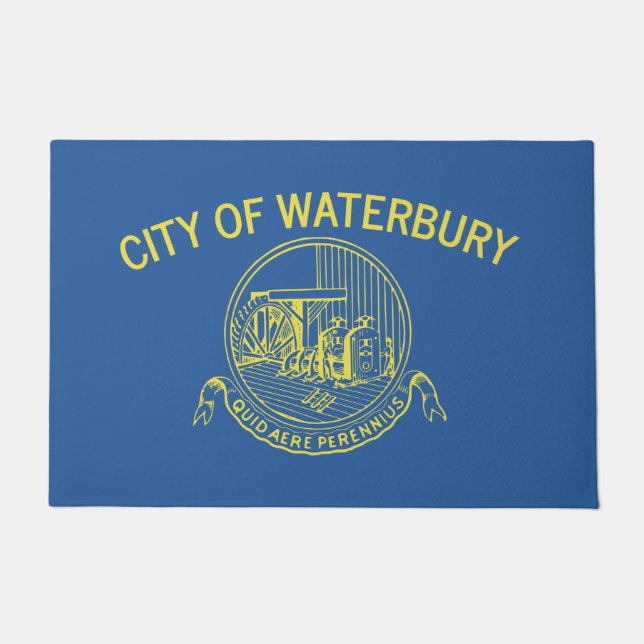 Felpudo Bandera de Waterbury (Connecticut) (Anverso)