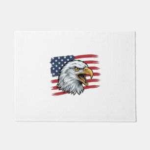 Felpudo Bandera del águila patriótica Diseño vectorial vin