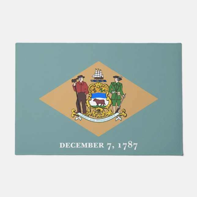 Felpudo Bandera del estado de Delaware (DE, EE. UU.) (Anverso)