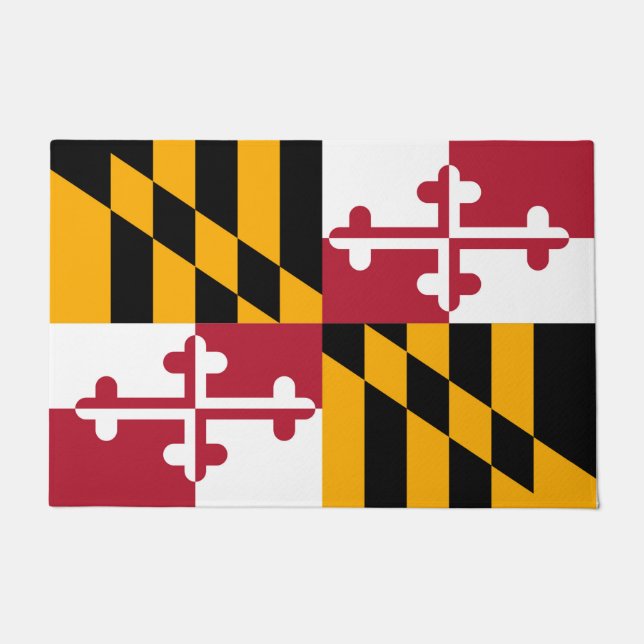 Felpudo Bandera del estado de Maryland vibrante (Anverso)