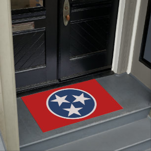 Felpudo Bandera del Estado de Tennessee Azul Estrellas Bla