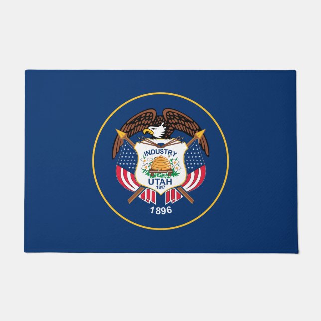 Felpudo Bandera del Estado de Utah (Anverso)