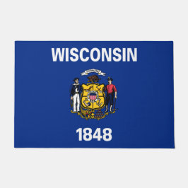 Felpudo Bandera del Estado de Wisconsin