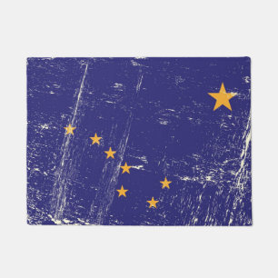 Felpudo Bandera del Grunge de Alaska