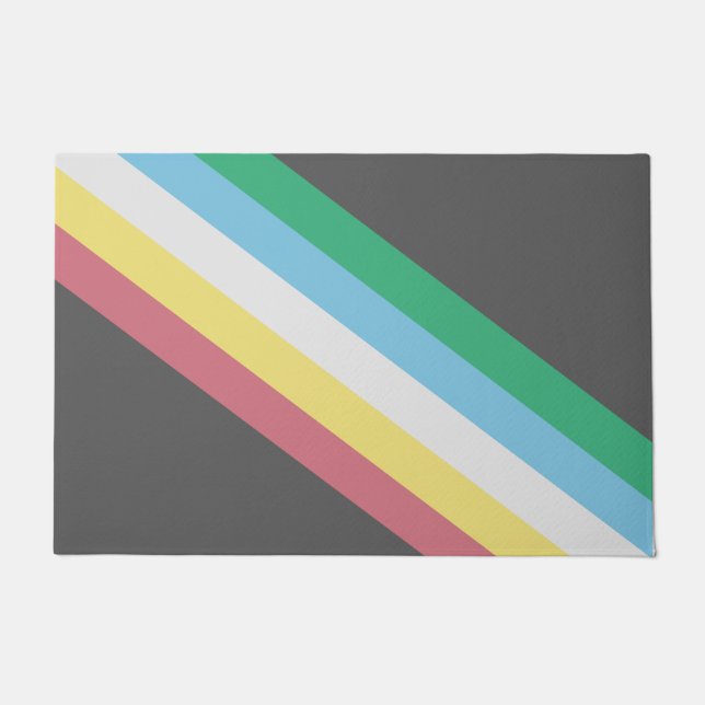 Felpudo Bandera del Orgullo de la Discapacidad (Anverso)