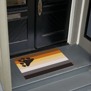 Felpudo Bandera del orgullo del oso