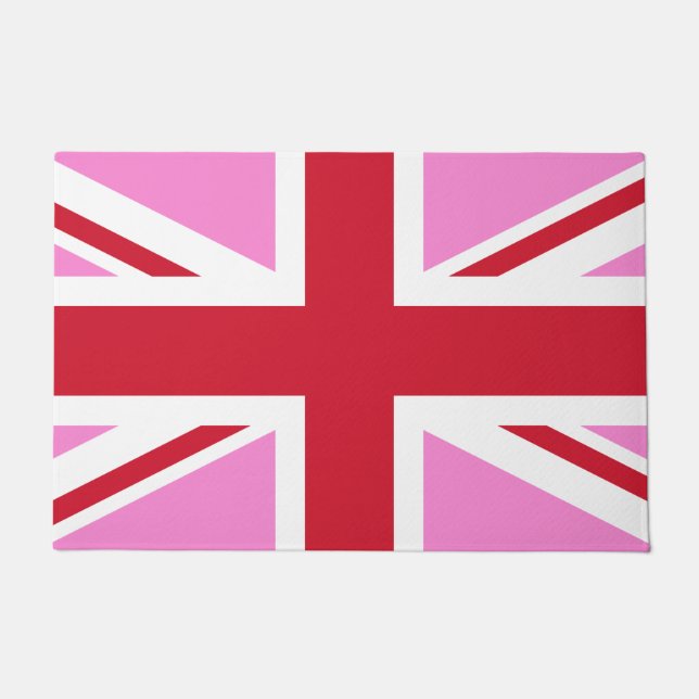 Felpudo Bandera del Orgullo Gay Pink UK (Anverso)
