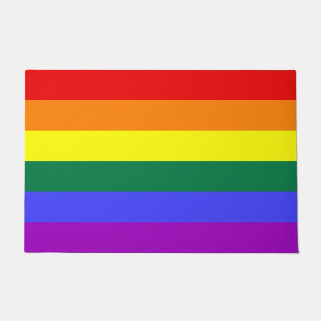 Felpudo Bandera del Orgullo Iris (Anverso)