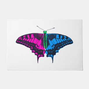 Felpudo Bandera del Orgullo Polisexual Mariposa de cerda