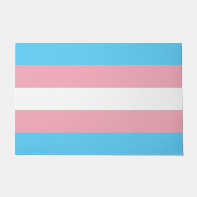 Felpudo Bandera del Orgullo Trans (Orgullo Transgénero) (Anverso)
