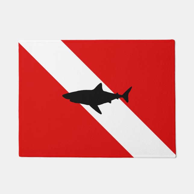 Felpudo Bandera del salto: Tiburón (Anverso)