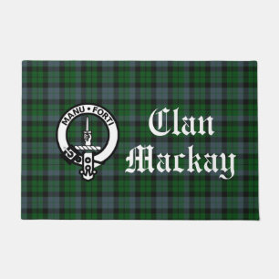 Felpudo Bandera Escudo Clan Mackay y Frente Tartán