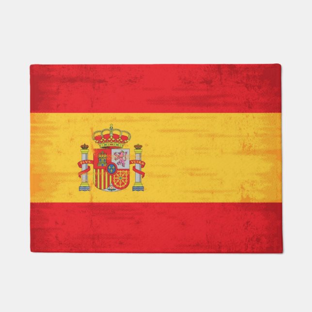 Felpudo Bandera española del grunge (Anverso)