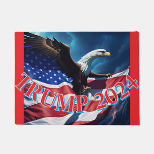 Felpudo Bandera estadounidense Águila estadounidense TRUMP