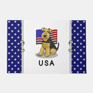 Felpudo Bandera estadounidense de Estados Unidos Perro del
